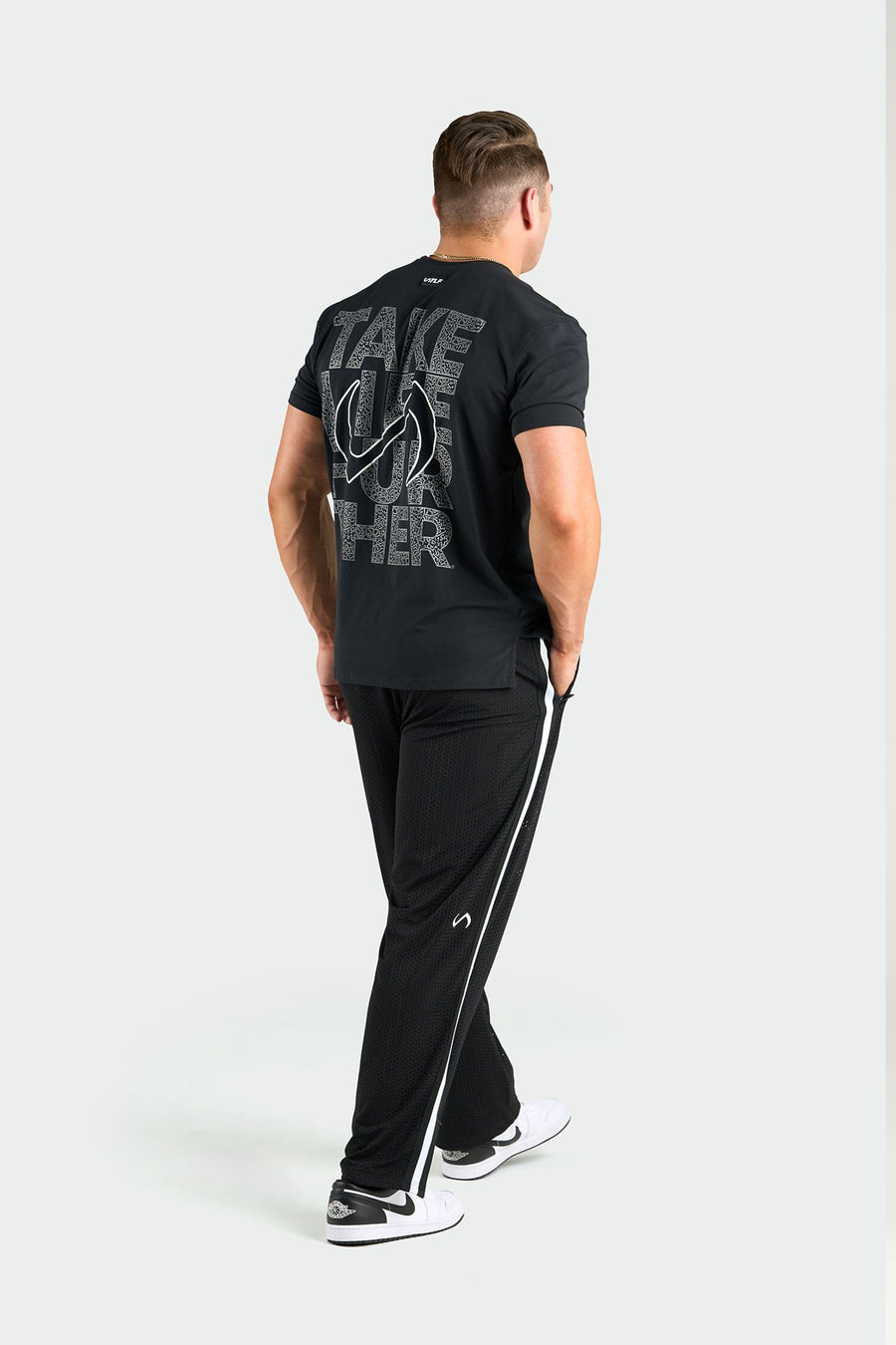 Back View of Black Morph Swole Tee