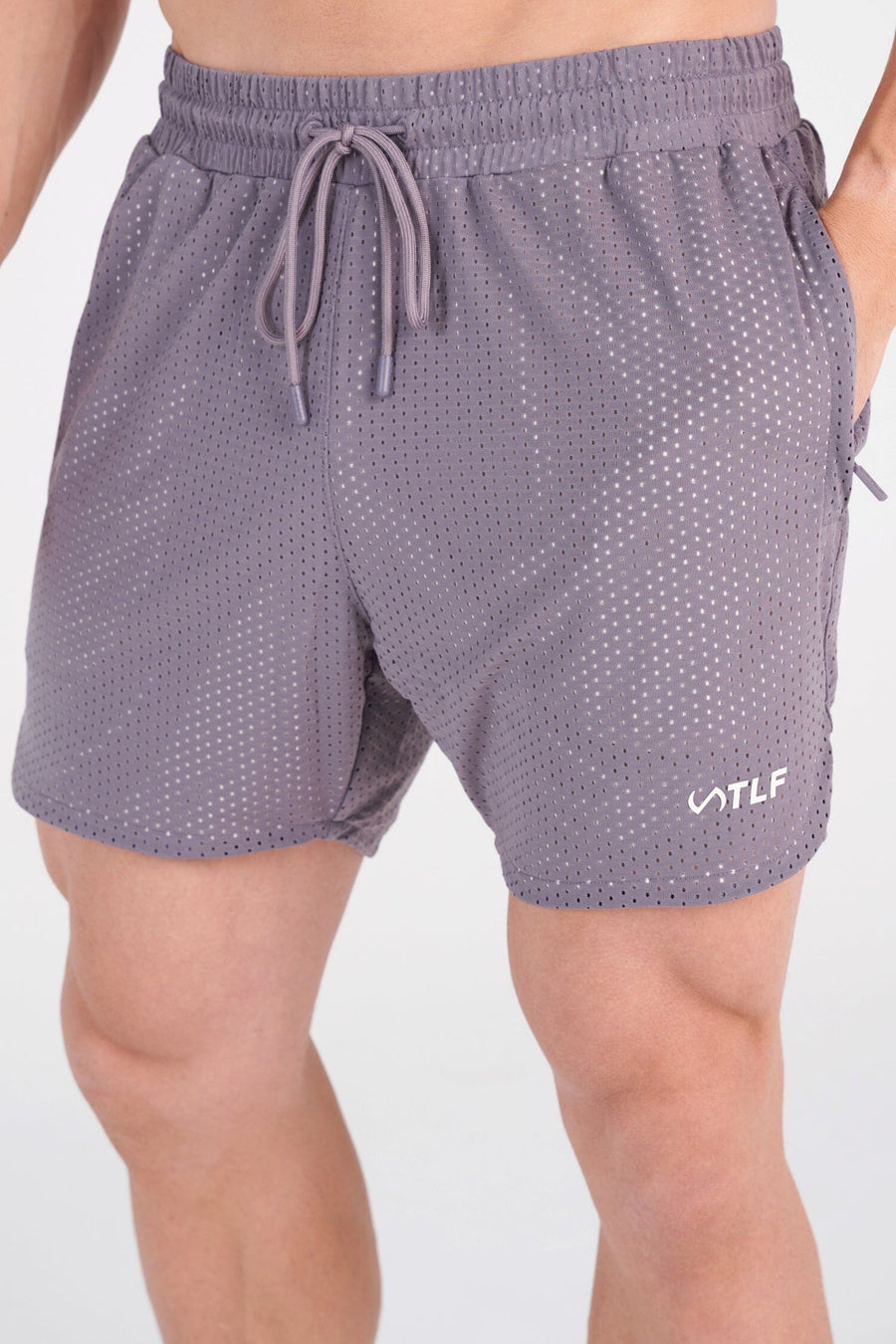 Front View of Light Ridge Reps Mesh 5 Inch Fitted Shorts