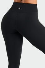 Back View of Black Tempo High Waisted Workout Leggings