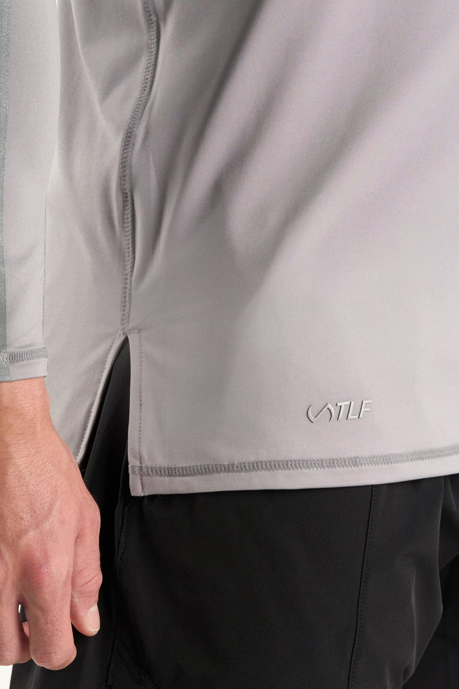 Front View of Zinc Train Infi Dry Long Sleeve