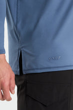 Front View of Indigo Blue Train Infi Dry Long Sleeve