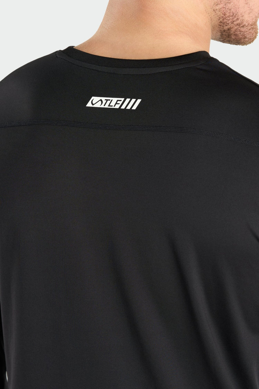 Back View of Black Train Infi Dry Long Sleeve