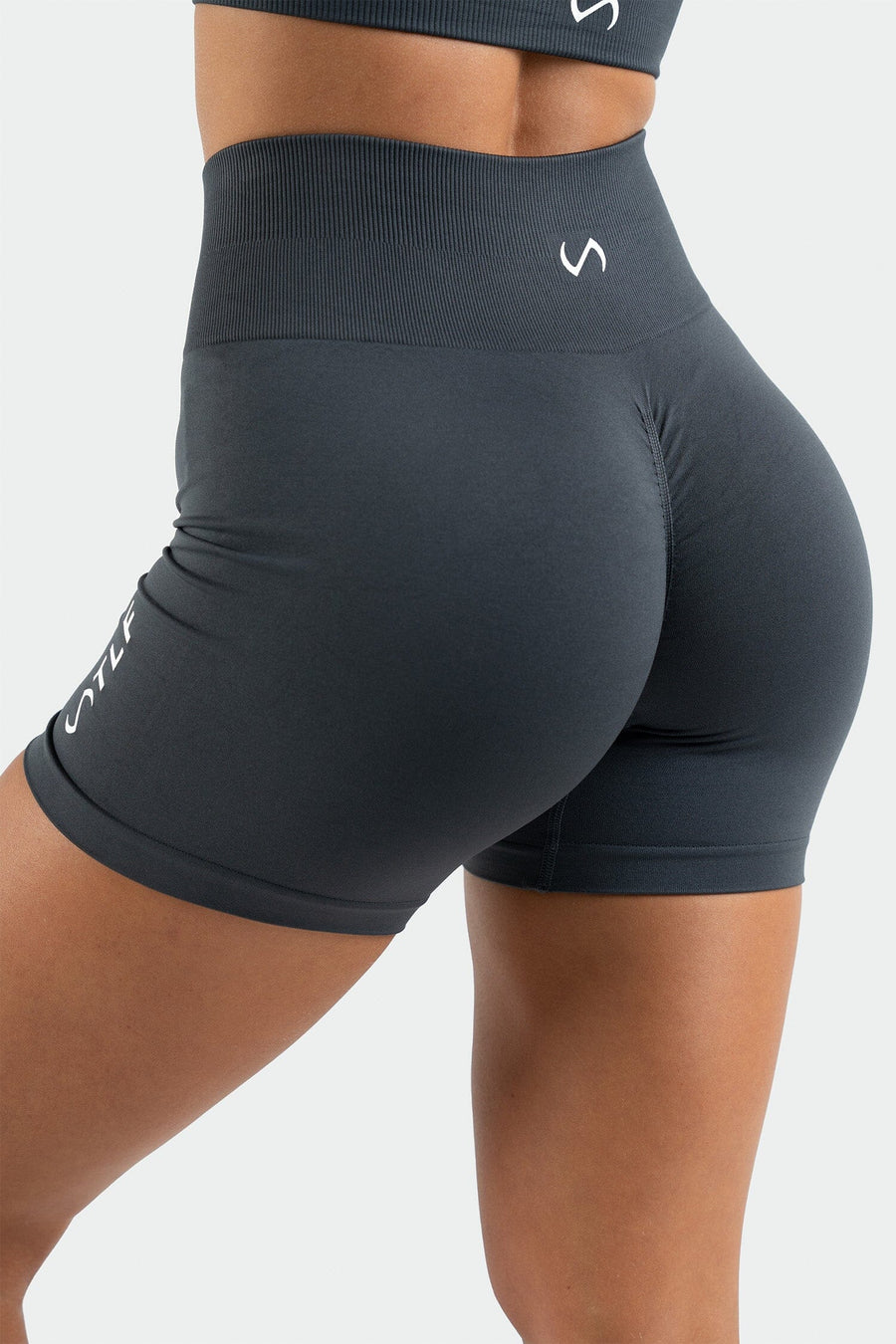 TLF Cosmic Seamless Scrunch Butt Shorts - Gray - 2